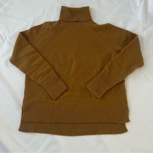 brown j crew turtleneck sweater